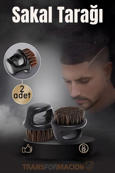 Transformacion 2 Pieces Horsehair Beard Comb - 721413