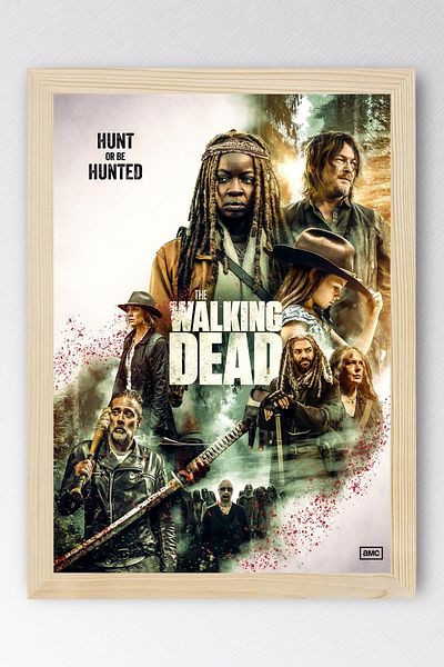 Saturn The Walking Dead Framed Painting - Tv Series Poster Painting