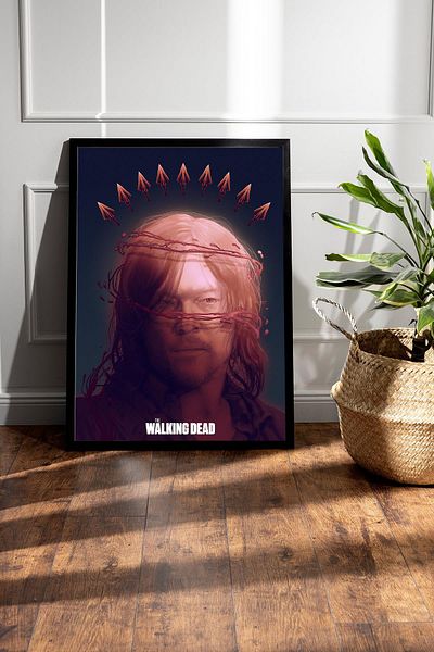 Saturn The Walking Dead Daryl Dixon Pictură înrămate - Poster de televiziune