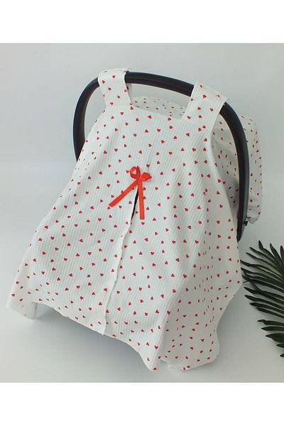 Bebewini Bebewi̇ni̇ Red Heart Stroller Cover
