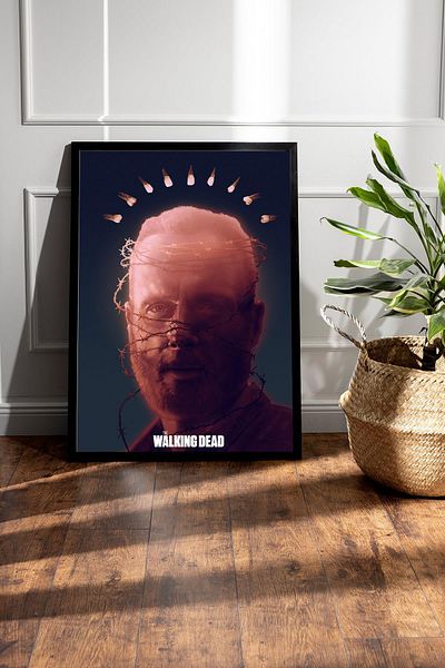 Saturn The Walking Dead Rick Grimes Pictură înrămată - Poster de televiziune