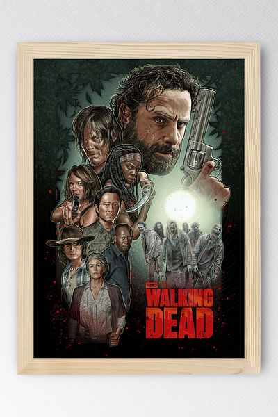 Saturn The Walking Dead Framed Painting - Tv Series Poster Painting