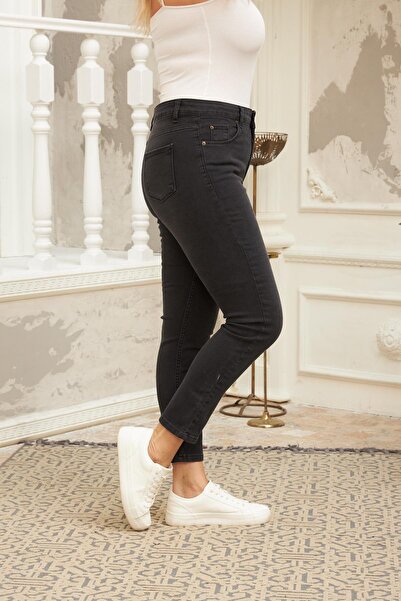 RMG Kadın RMG Büyük Beden Normal Bel Bilek Paça Kot Pantolon 1492 Kim