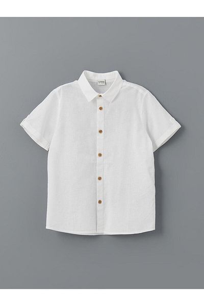 LC Waikiki Λινό Blended Boy's Shirt