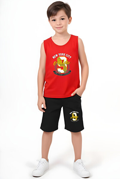 FYK COLLECTİON 9 Athletic Štampano Majica bez rukava i šortsevi za dečake Set...