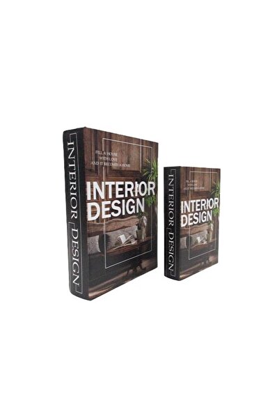 Lumienza Dekoratif Baskılı Ahşap Kitap Kutu AKSH-PU20572