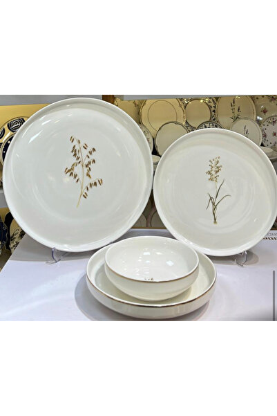 Pink&More MUBA CONSEPT 6 KİŞİLİK BOTANİCA BONE 24 PARÇA PORSELEN YEMEK TAKIMI