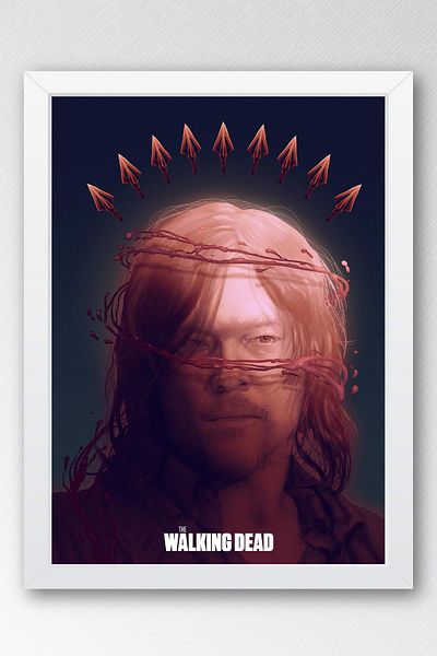 Saturn The Walking Dead Daryl Dixon Pictură înrămate - Poster de televiziune