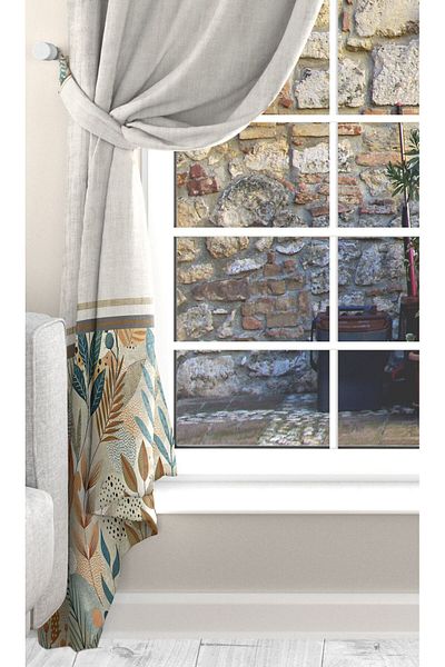 Ardizayn Monte Carlo - Velvet, Printed, Υπνοδωμάτιο, Πόρτα, Κουζίνα, Σαλόνι, Κουρτίνα με φόντο με δύο πτερύγια