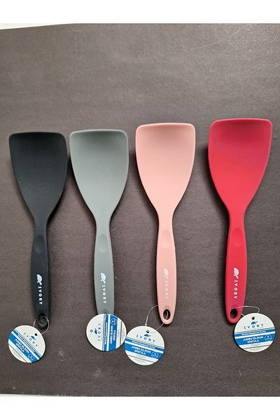 IVORY Unbreakable Nonstick Silicone Wide Mouth Rice Cooking Spoon Spatula