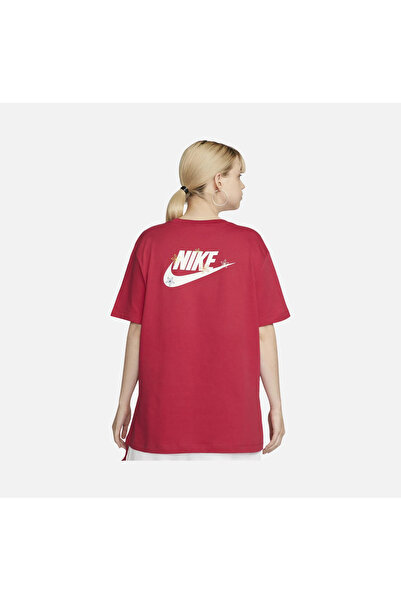 Nike Sportswear Boy Friend Graphix Short-Sleeve Pembe Kadın T-shirt