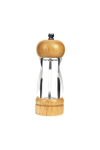 Epinox Acrylic Wood Spice Mill |   Steel Salt Grinder 16 cm (Dcaa-160)