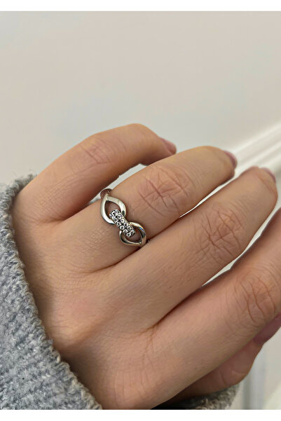 Siminkari 925 Gümüş Halat Model Rodyum Kaplamalı Yüzük