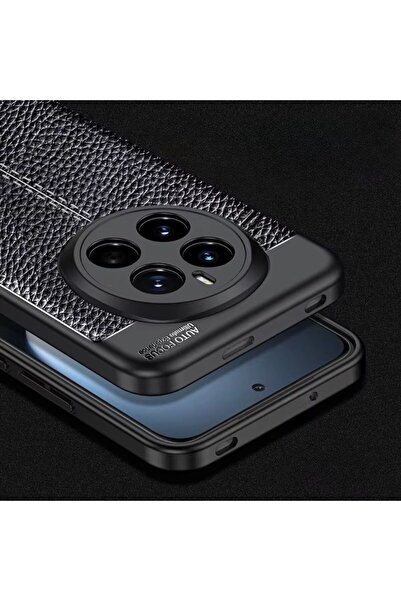 HANPORIUM Honor Magic 7 Pro Uyumlu Silikon Kılıf Deri Desenli Kamera Korumalı Darbe Emici Kapak