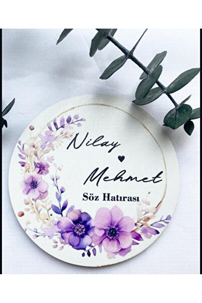 DTS Atölye Magnet - Ahşap Söz Nişan, Nikah Magneti (50 Adet)