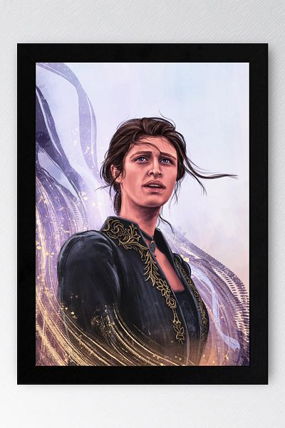 Saturn The Witcher Yennefer Framed Painting - Tv Series Poster Painting
