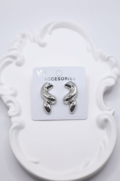 DEMOKAN Women's Earrings Curved Curved Earrings