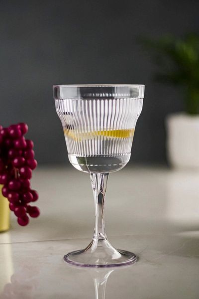 Depa Acrylic Transparent 6-Piece Glass & Water Soft Drink Coffee Side Cup 300 ml (Not Glass)
