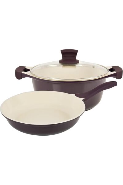 Generic Prestige Cast Alum. Ceramic N/S 3Pcs Set - Violet Pr80950