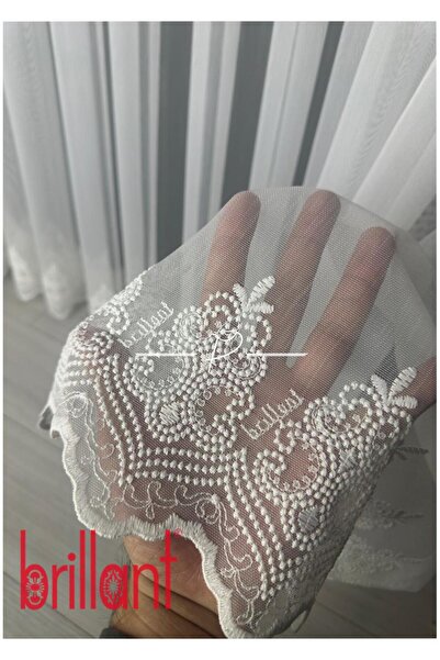 Brillant Tül Perde Brillant Tt Zemin Kumaş Arnesta Desen Etek İşleme