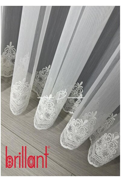 Brillant Tül Perde Brillant Tt Zemin Kumaş Arnesta Desen Etek İşleme