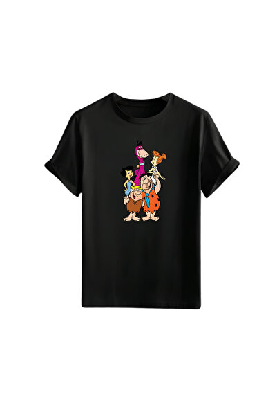 Gölge Store نحن نجعلك تسعينات. تي شيرت للجنسين مع صورة عائلة فلينتستون 1321