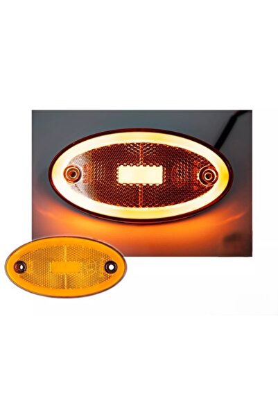 AHMET OTOMOTİV NEON MODEL LEDLİ OVAL YAN LAMBA 12V-24V SARI RENK