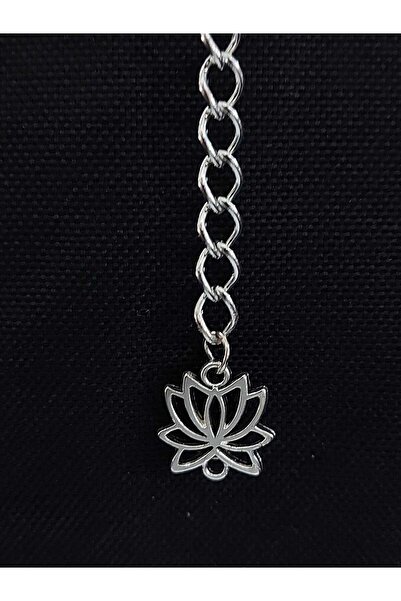 sarıyer silver زهرة اللوتس زنبق الماء زهرة نموذج اليوغا والتأمل تحت عنوان سلسلة المفاتيح الصلب