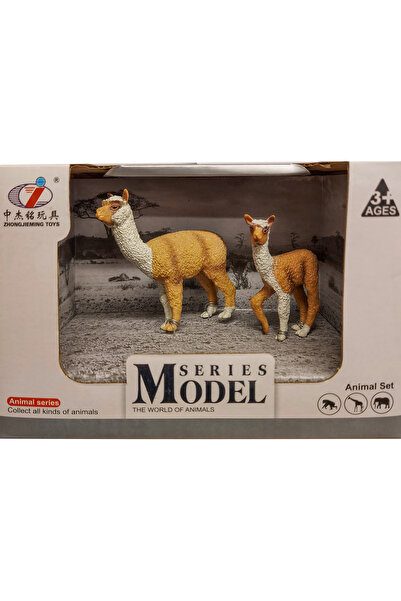 Animal World Calimera Toys Hayvan Figürleri Oyuncak Lama ve Yavrusu