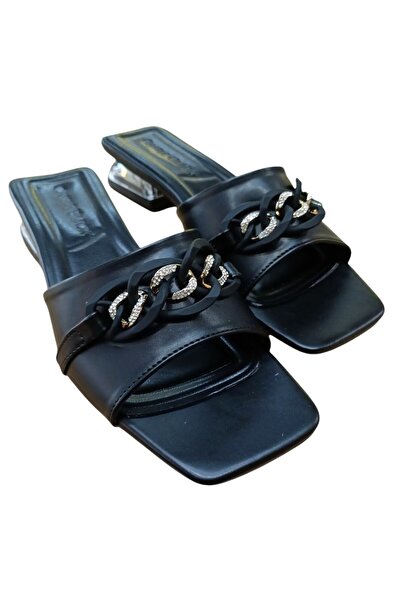 Castle Black 35833 Жіночі капці з камінцями, коротким каблуком і пряжкою