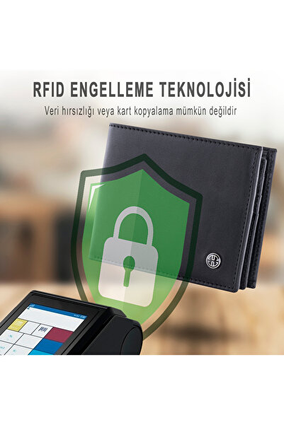 Trusador Savona Classic Black Genuine Leather Card Holder Men's Wallet with Rfid Protection Gift