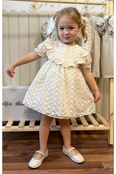 Baby Animals Βρεφικό φόρεμα για κορίτσια Παιδικό φόρεμα για πάρτι γενεθλίων Νυφικό λινό κοντομάνικο φόρεμα με επένδυση