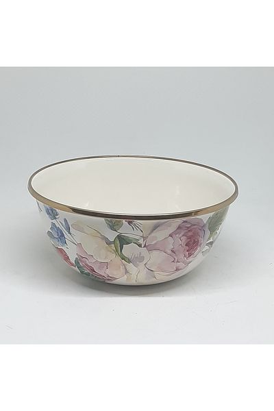 Avşar Enamel My Home 18 cm 1250 ml Rose Enamel Bowl