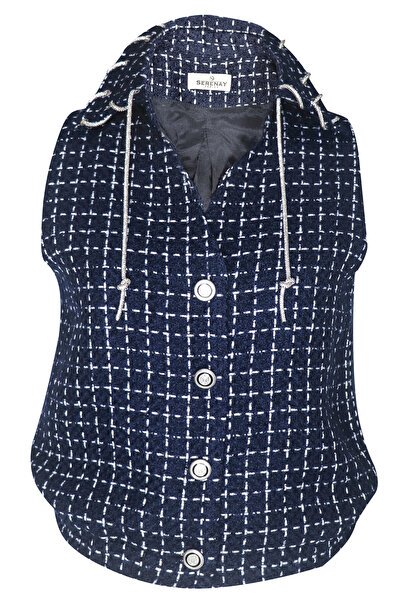 SERENAY DESIGN KUŞGÖZLÜ PARLAK TAŞLI YELEK