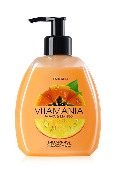 Faberlic Liquid Hand Soap with Vitamins "Mango and Papaya" Vitamania