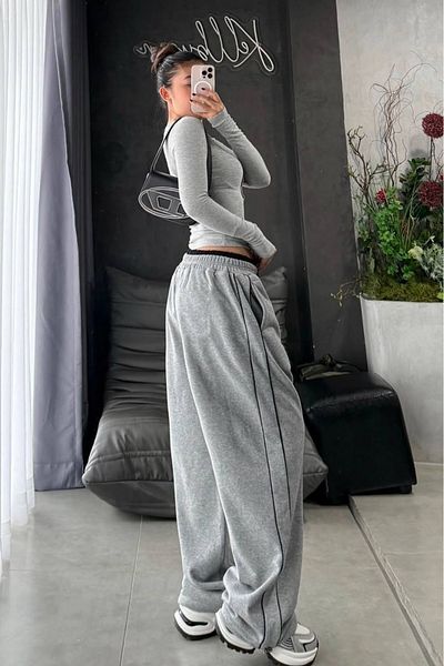AtegeWear Y2K Harajuku Oversize Φούτερ με λεπτομέρεια στη μέση