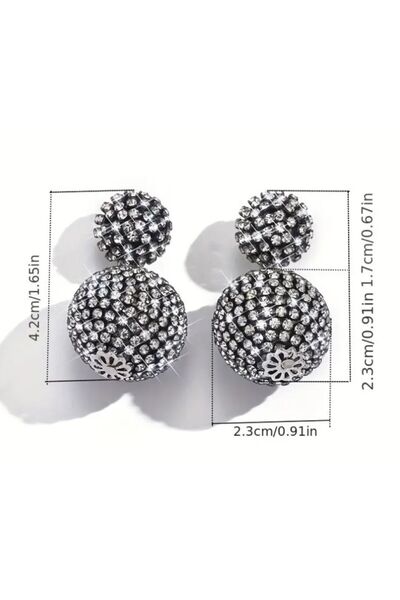 Dgt Luxury Parlak, Yapay Elmas, Top Küpe, Kulak İğnesi Paslanmaz Çelik