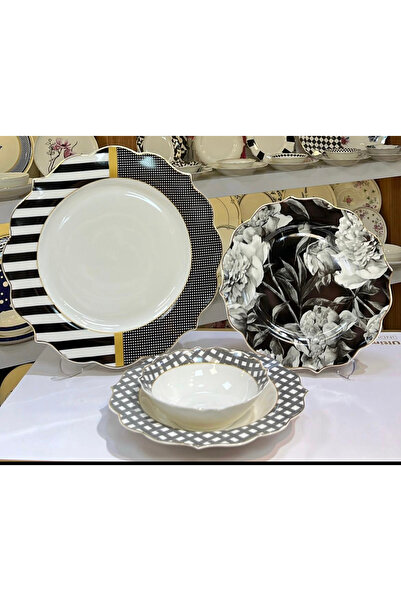 Pink&More MUBA CONSEPT 24 PARÇA PORSELEN 6 KİŞİLİK YEMEK TAKIMI