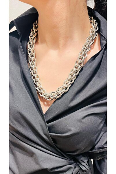 AURA Kadın çelik kolye burgu model