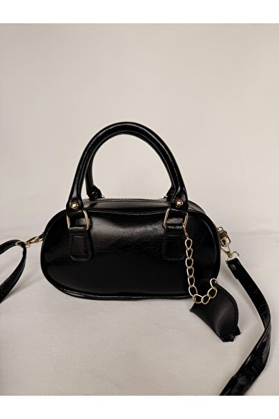 melecco Geantă de mână și de umăr închisă Black Charman Murderous Marma Belt