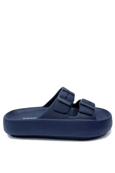 Kidx Тъмносини плажни чехли за момче Bella Buckle