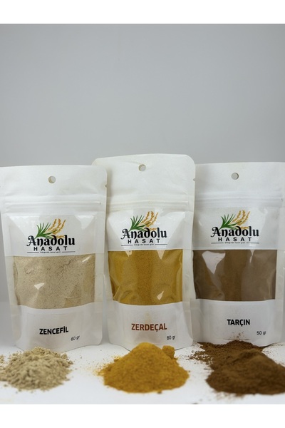 ANADOLU HASAT ZERDAÇAL 80GR + TARÇIN 50GR + ZENCEFİL 60GR