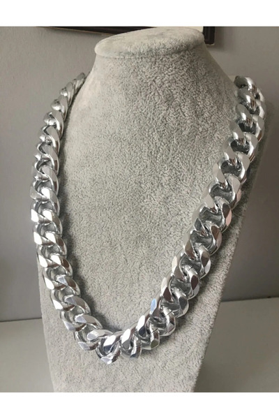 Nurtakı Nurtakı Kalın Fors Model Gold Renk Zincir Kolye 55 cm