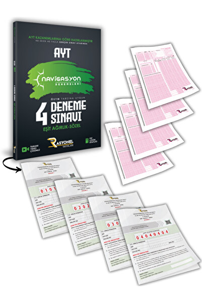 Rasyonel Yayınları Ayt Eşit Ağırlık-sözel 4'lü Deneme Seti (MEB VE 2025 AYT M...