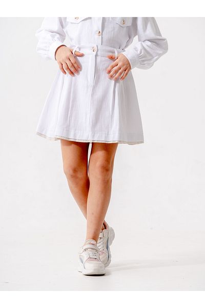 GİYİCEM TEKSTİL Fusta de blugi pentru fete 2603