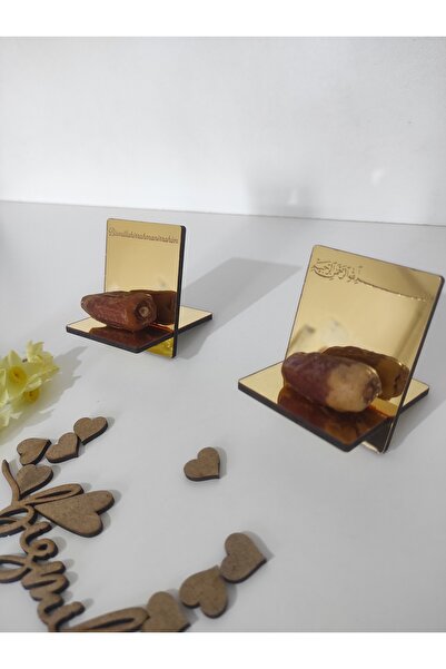 aycut " Türkçe" Hurmalık 6 Adet Hurma Lokum Tabağı Ramazan Süsü Hurma Sunum S...