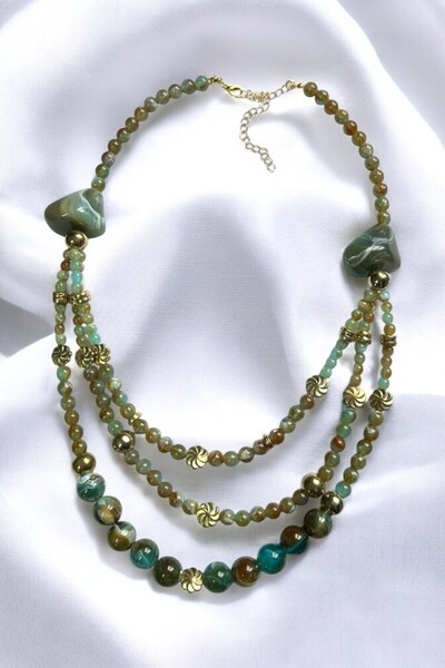 PETEK AKSESUAR AKRİLİK BONCUK TARZ KOLYE