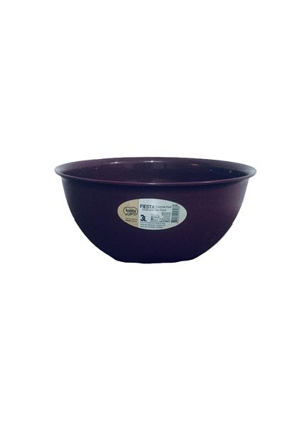 HOBBY LİFE Large Size Plastic Round Bowl 3 Lt & Plum- 03 1253-1 Piece