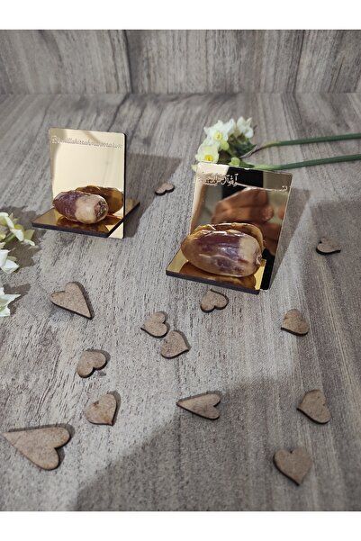 aycut "Arapça" Yazılı Hurmalık 6 Adet Hurma Lokum Tabağı Ramazan Süsü Hurma S...