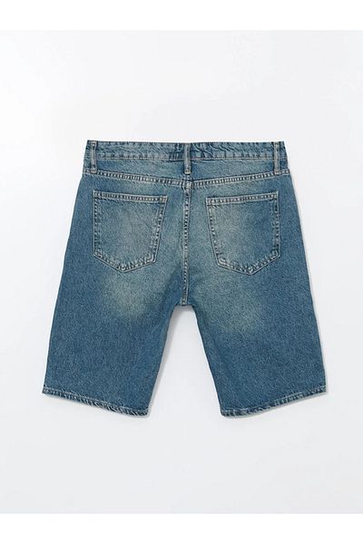 LC Waikiki Pantaloni scurți de jeans pentru bărbați LCW Jeans Green Standard Fit